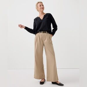 Pact Boulevard Brushed Twill Wide Leg Trouser